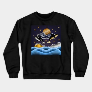 space orcas Crewneck Sweatshirt